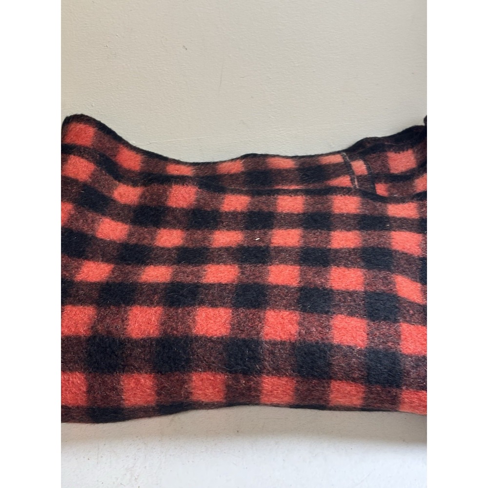 Buffalo Plaid Wool Throw Blanket 70x48 Checkered Cabin Farmhouse Picnic